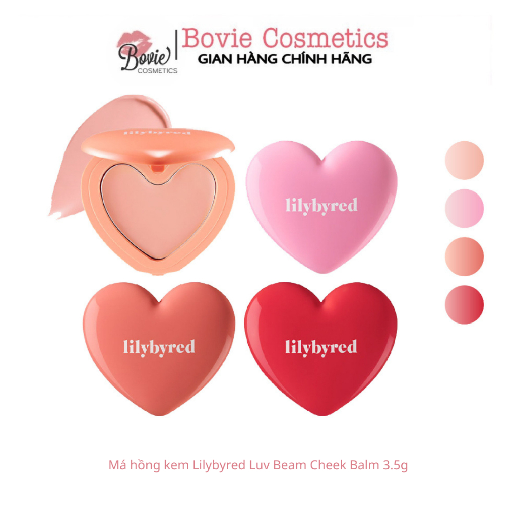 (Dạng kem - kèm mút tán) Phấn Má hồng dạng kem Lilybyred Luv Beam Cheek Balm 3.5g màu 01 02 03 04 | BigBuy360 - bigbuy360.vn