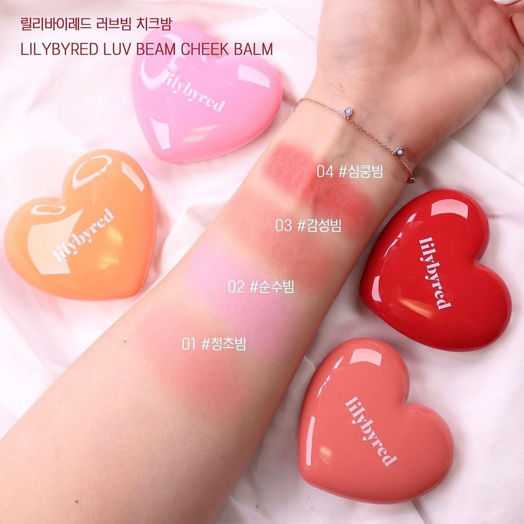 (Dạng kem - kèm mút tán) Phấn Má hồng dạng kem Lilybyred Luv Beam Cheek Balm 3.5g màu 01 02 03 04 | BigBuy360 - bigbuy360.vn