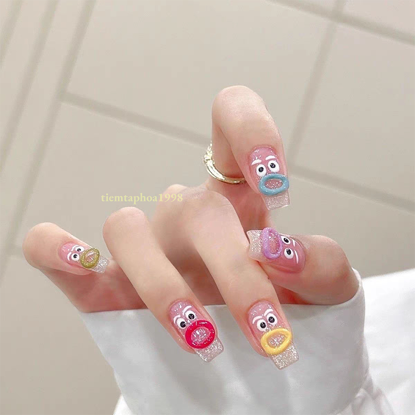 Miếng Dán Móng Nail Sticker Mini Trang Trí Móng Tay Emo Icon Tomori Loại 1 Hình Nổi 3D Nail Hàn Nhật Cute