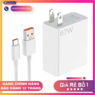 Bộ sạc nhanh Xiaomi 67w mới Fullbox đầu USB - TypeC hiện Turbo Max khi sạc - Hàng BH trọn gói lỗi 1 đổi 1