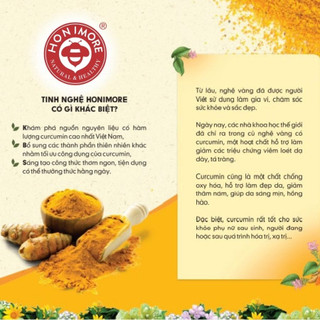 Tinh bột nghệ vàng Honimore 125g