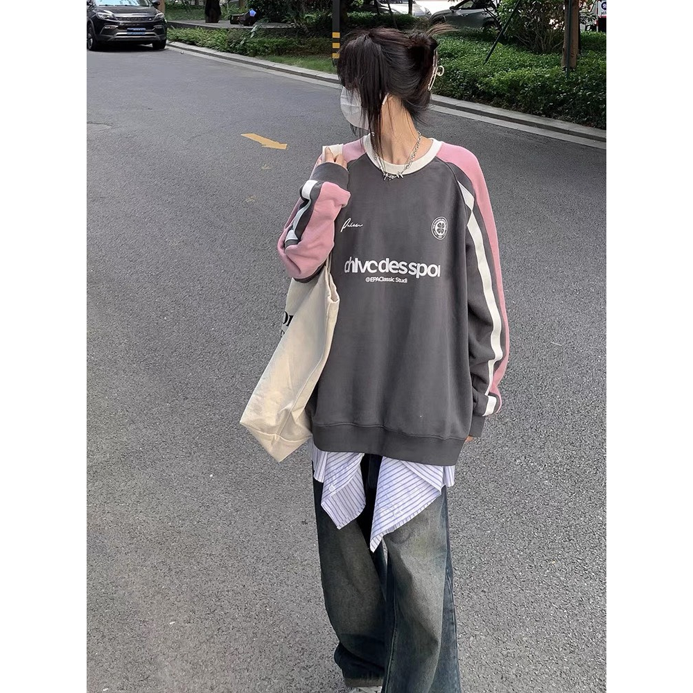 Áo nỉ nam nữ Unisex,áo Sweater tay dài màu xám phối viền thể thao cổ tròn hottrend thu đông