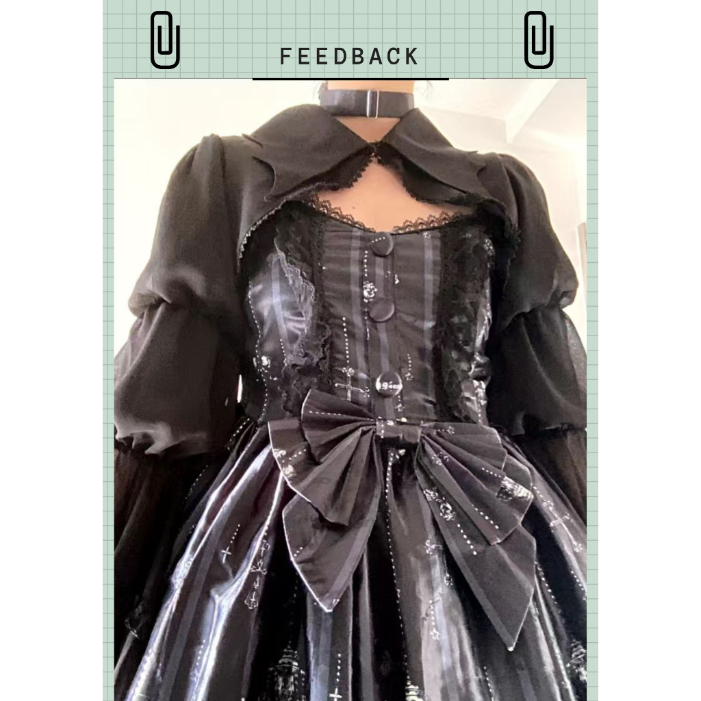 Áo sơ mi cardigan tay cánh dơi phong cách lolita gothic