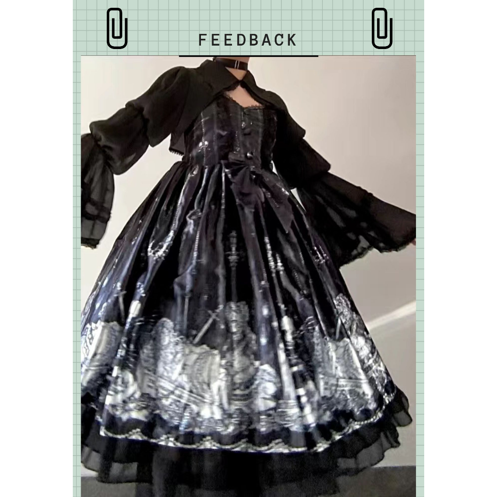 Áo sơ mi cardigan tay cánh dơi phong cách lolita gothic