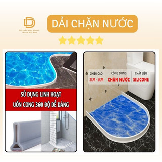 Dải Chặn Nước Linh Hoạt Chống Thấm Nước Giúp Tăng Chiều Cao Cho Nhà Bếp / Phòng Tắm, Dải Chặn Nước Tiện Lợi Cho Nhà Tắm