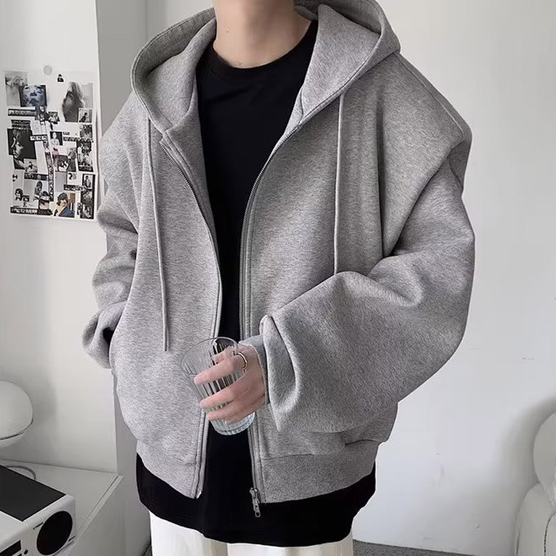 Áo Khoác hoodie khóa hai chiều chất nỉ dày dặn, phong cách Ullzang. X.STORE