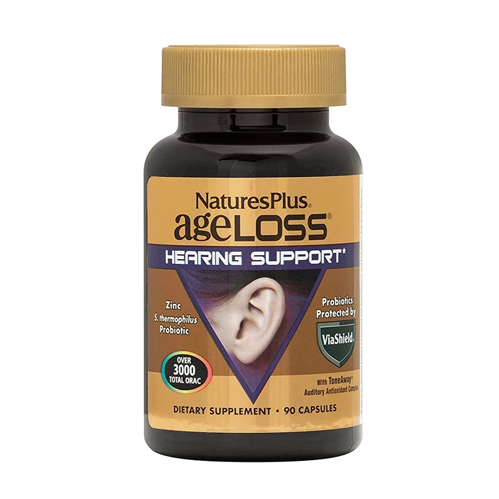 Nature's Plus Ageloss Hearing Support Giúp Ngăn Ngừa Ù Tai, Lãng Tai Do Tuổi Tác (Hộp 90 Viên)