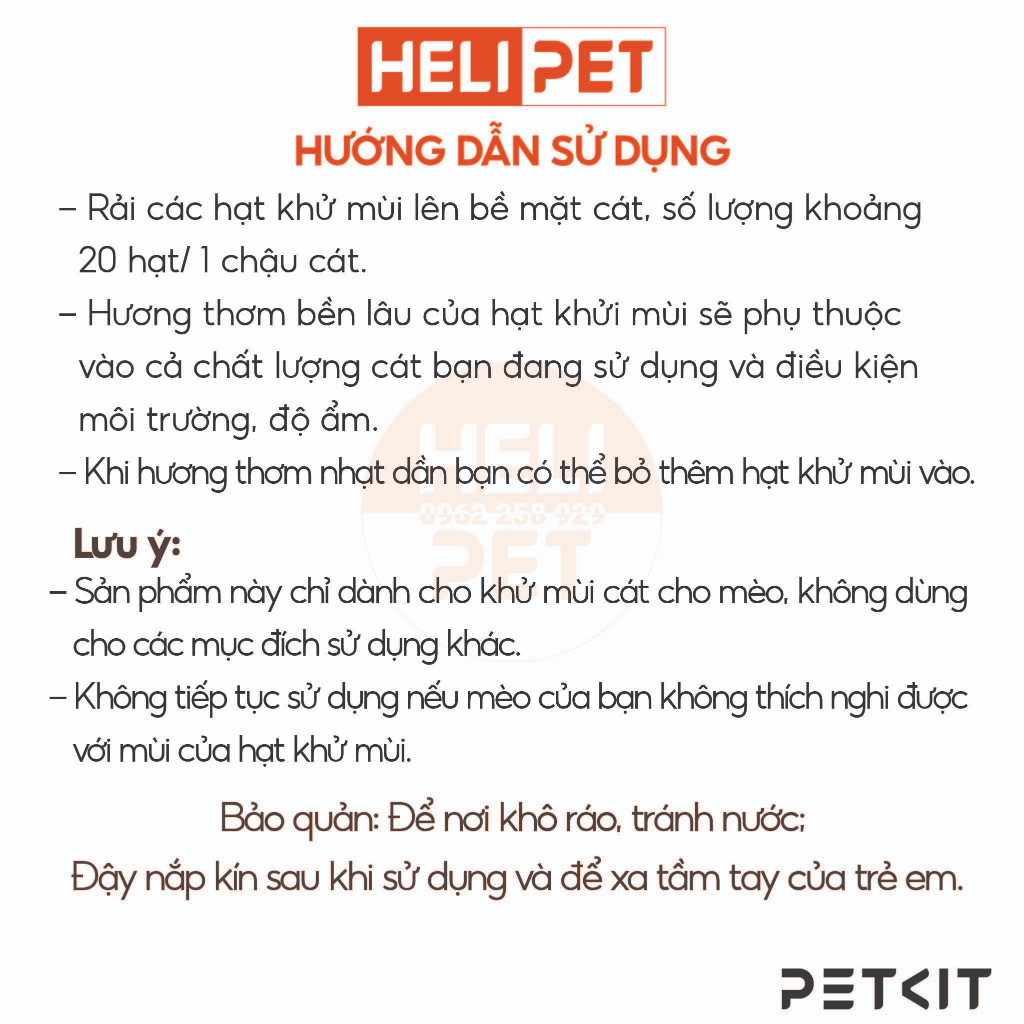 Hạt Khử Mùi Cát Mèo, Cát Vệ Sinh Cho Mèo Max Clean - HeLiPet