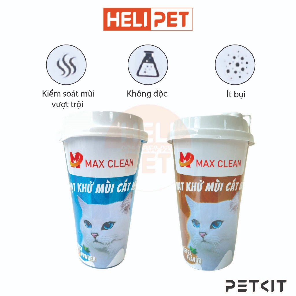 Hạt Khử Mùi Cát Mèo, Cát Vệ Sinh Cho Mèo Max Clean - HeLiPet