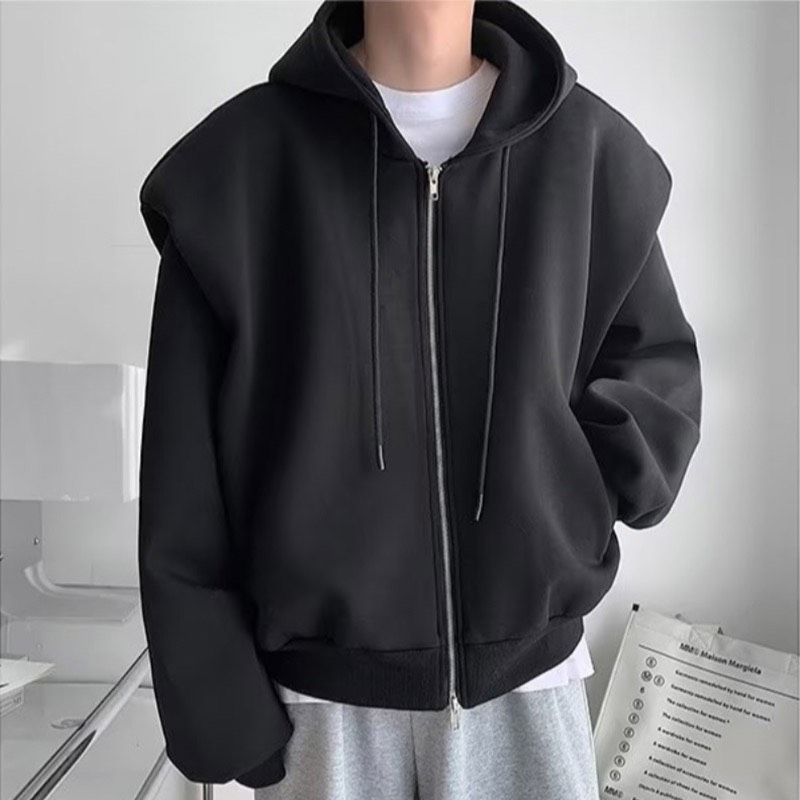 Áo Khoác hoodie khóa hai chiều chất nỉ dày dặn, phong cách Ullzang. X.STORE