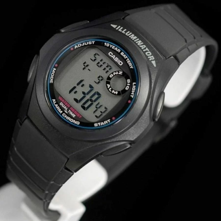 Đồng hồ Casio nam điện tử F-200W-1ADF dây cao su chính hãng