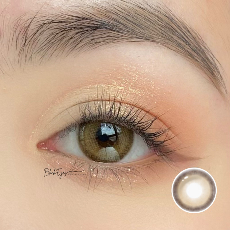 Kính áp tròng lens mắt nâu tây Lightly rose brown  YOUNGONE