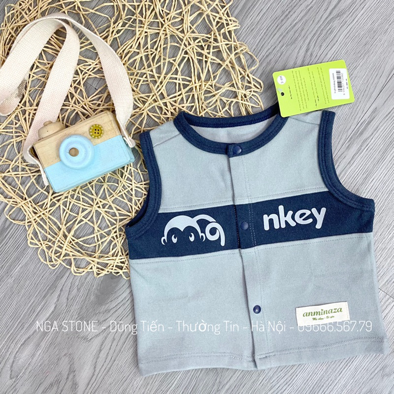 Áo gile nỉ nhung cho bé trai bé gái hãng anminaza