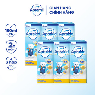  Combo 2 Lốc sữa pha sẵn Aptakid 180ml/hộp cho bé trên 1 tuổi (3 hộp/lốc)
