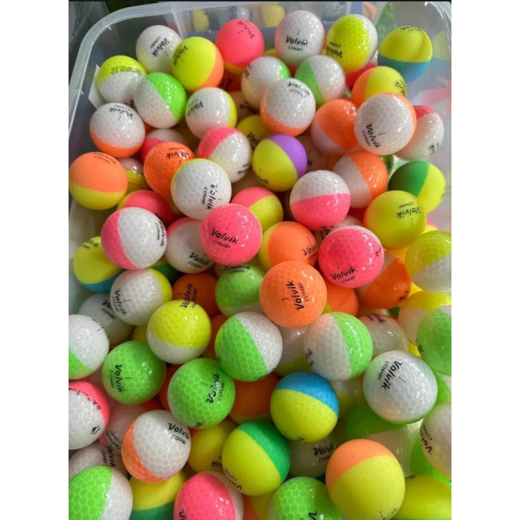 Set 10 quả Bóng golf Volvik 2 màu độ mới 95%