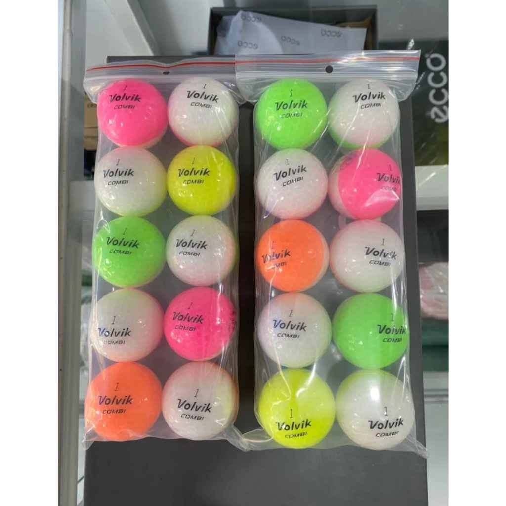 Set 10 quả Bóng golf Volvik 2 màu độ mới 95%