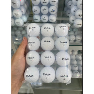 Set 12 quả bóng golf volvik màu trắng mới 98%