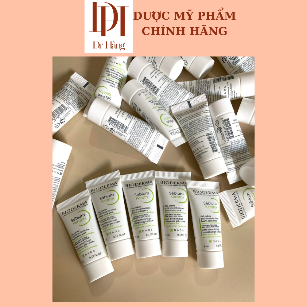 Sample kem dưỡng giảm mun, thâm mun Bioderma sebium kerato+ 5ml, mini size bio