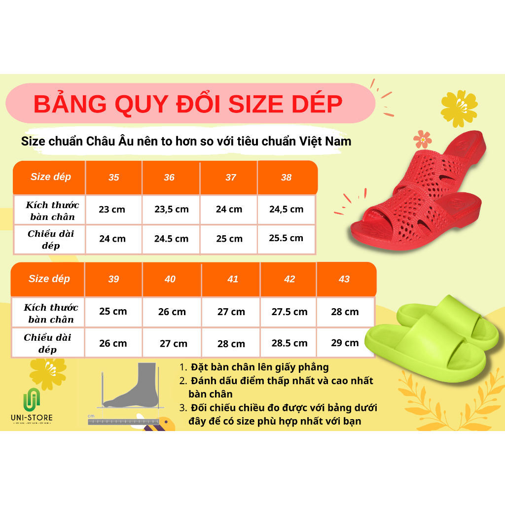 Dép tổ ong KEM vật liệu EVA siêu bền, siêu nhẹ, chống trơn trượt, Form SIZE LỚN CHÂU ÂU
