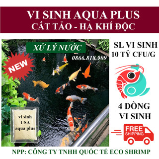 1 gói aqua plus vi sinh mỹ 227g - làm sạch và trong nước hồ nuôi cá koi - nuôi tôm