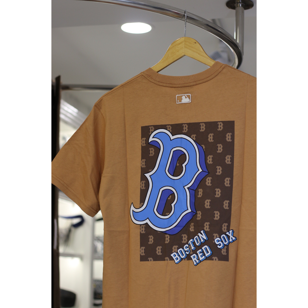 ÁO THUN MLB - OVERFIT MONOTIVE BOSTON RED SOX TSHIRT - "BROWN'" - CODE: 3ATSM3033-43SAS