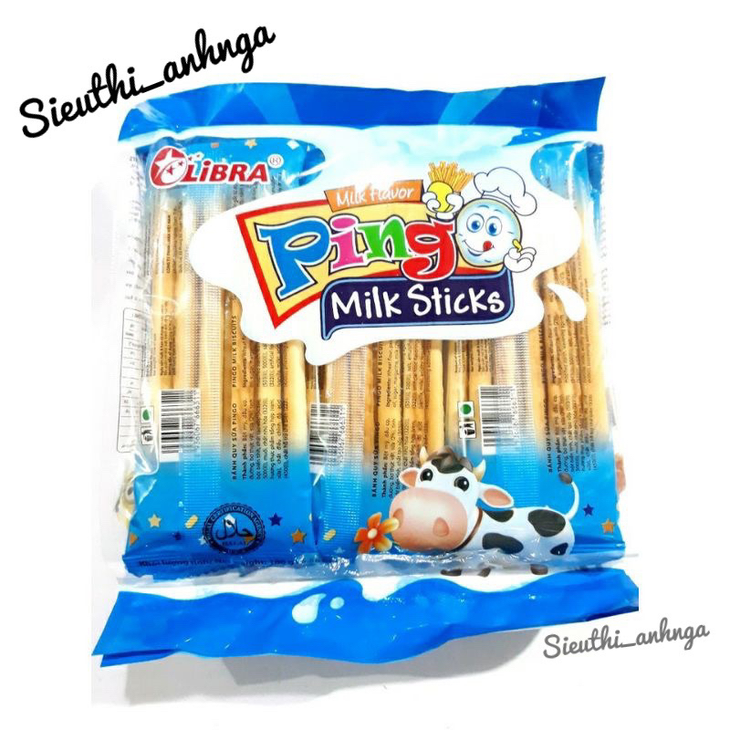 Libra bánh que Pingo hương sữa Milk Stick Biscuit 186g/414g
