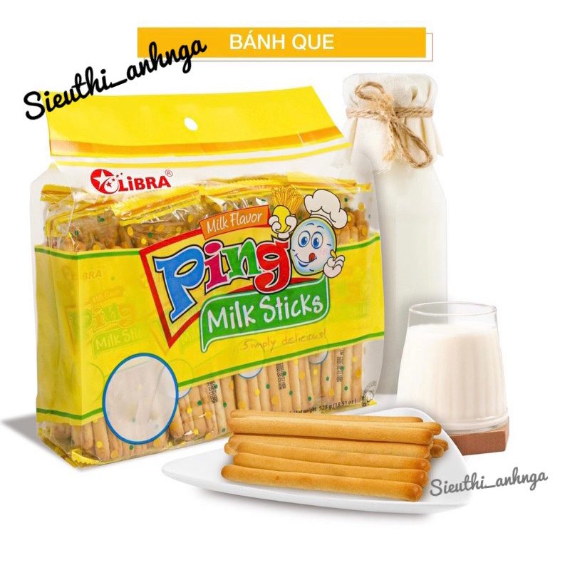 Libra bánh que Pingo hương sữa Milk Stick Biscuit 186g/414g