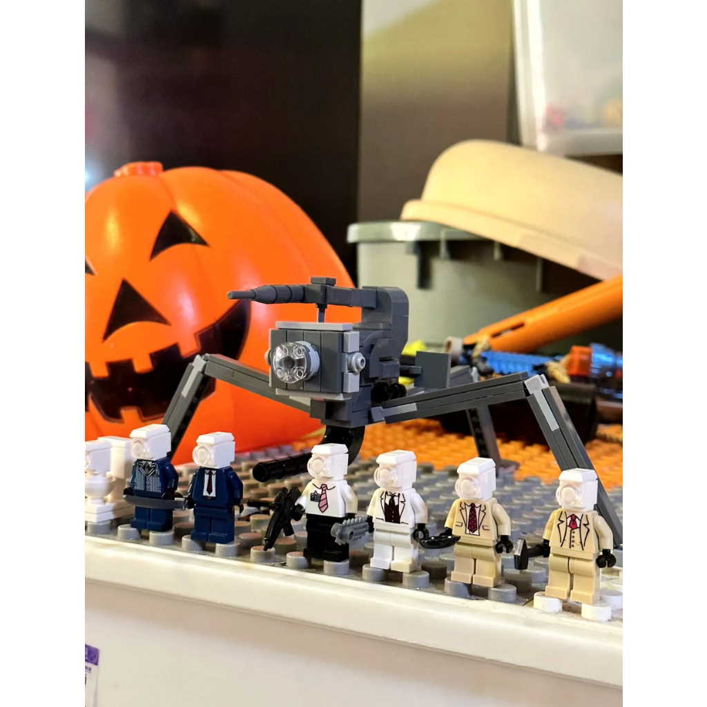 Toilet Man vs. Monitor Man Tương thích với Lego Titan TV và Loa Hình Người Đồ Chơi Thần Chiến Tranh Vô Song Khối Xây Dựn