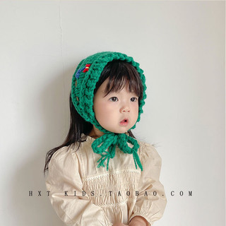 Khăn len đội đầu vintage cho bé gái