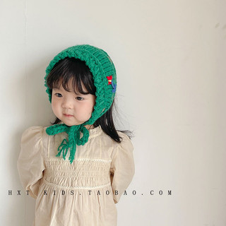Khăn len đội đầu vintage cho bé gái
