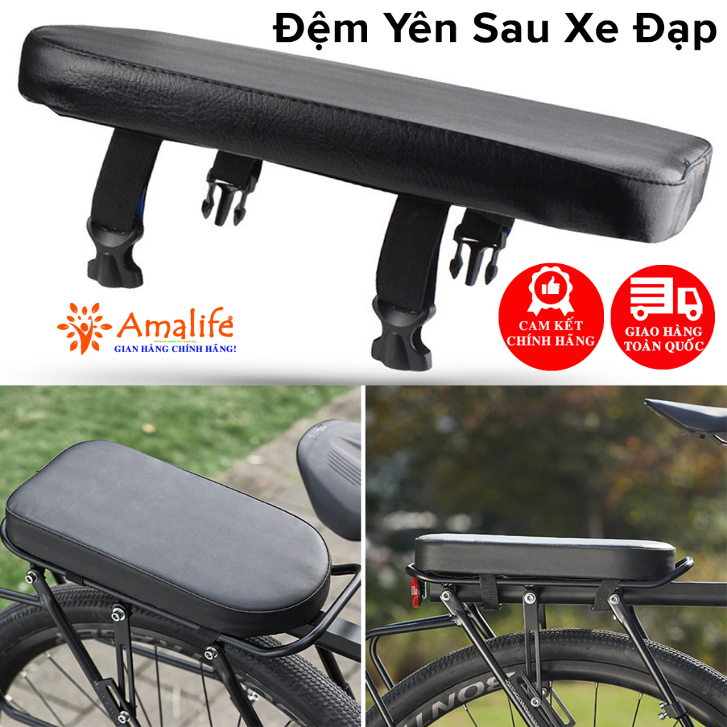 Đệm Lót Yên Sau Xe Đạp Thể Thao, Lót Yên Xe Đạp Phía Sau Bọc Da PU Chống Nước Chống Bụi Bẩn Chính Hãng Amalife