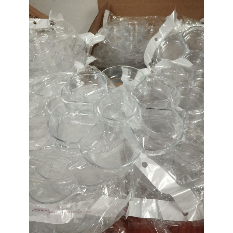 Khay pha màu nước trong suốt, nhựa cứng, sáng bóng, hình bông hoa