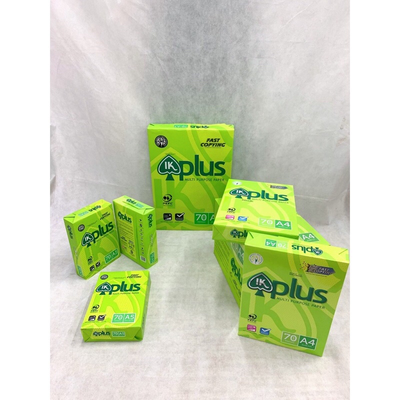 Giấy in photo A4 IK Plus 1ram 500 tờ ĐL 70g/m2, giấy in photo A4 Ik Plus