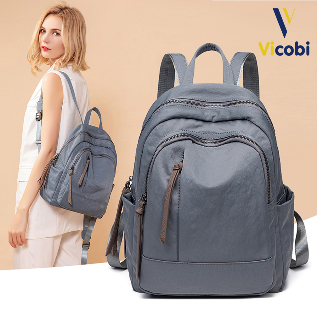 Balo nữ vải Oxford Dever Vicobi B3, có 2 size to và nhỏ