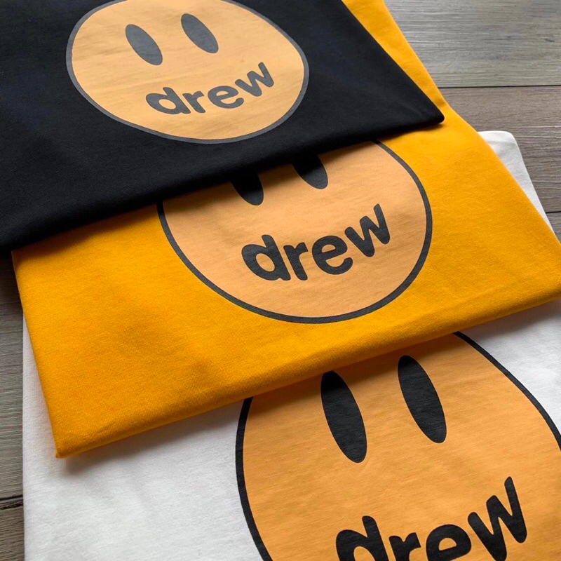 Drew tee mới áo nam áo nữ black/white/orange
