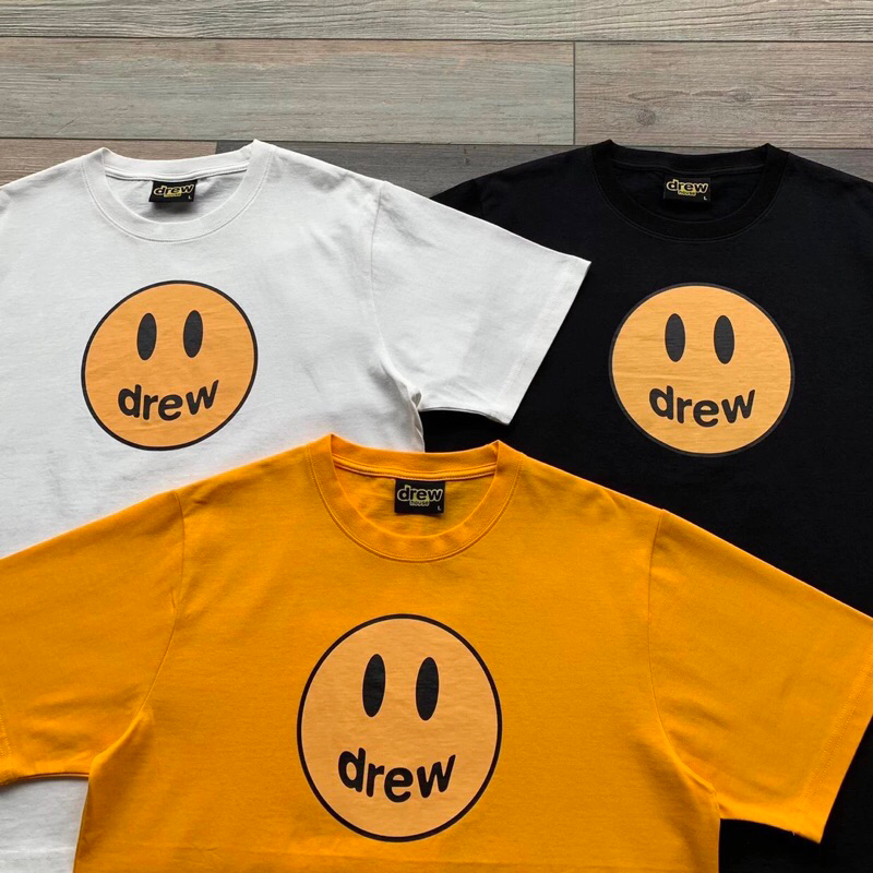 Drew tee mới áo nam áo nữ black/white/orange