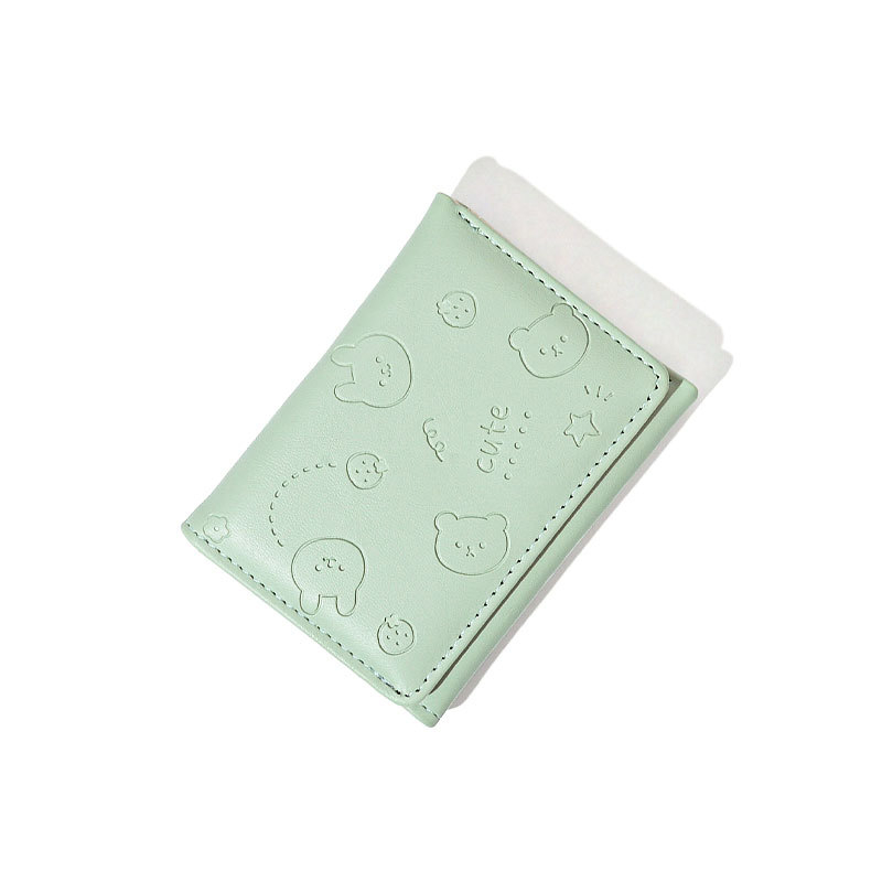 Ví nữ ngắn đẹp cầm tay mini nhỏ gọn bỏ túi nhiều ngăn dễ thương da PU cao cấp Ví Ngắn ba Gập