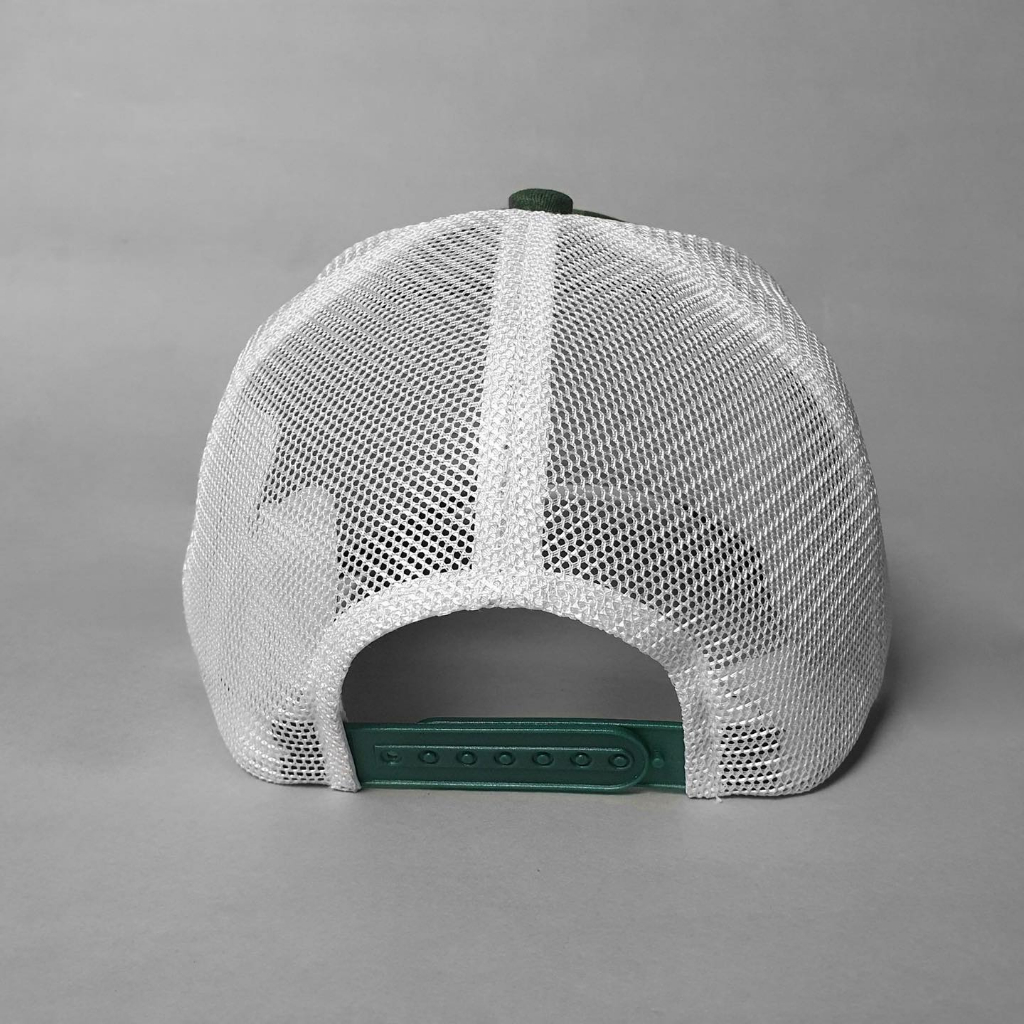 Nón lưới MU-HXK-Xanh logo xanh