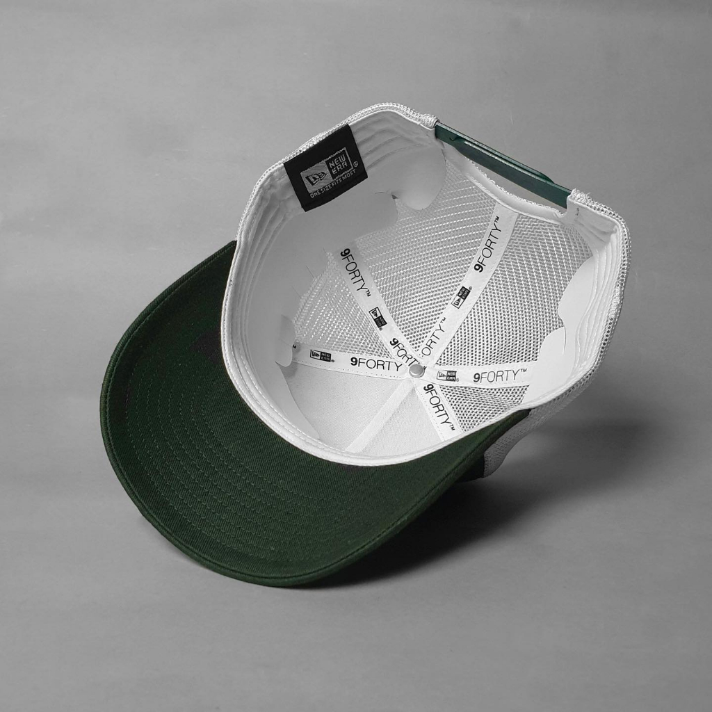 Nón lưới MU-HXK-Xanh logo xanh