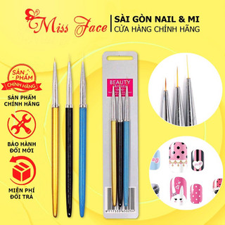 Bộ cọ 3 cây vẽ nét - bộ cọ vẽ nét 3 cây giá rẻ chuyên dụng làm nail