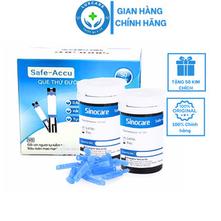 Bộ que thử và kim chích máu dùng cho máy Sinocare Safe ACCU