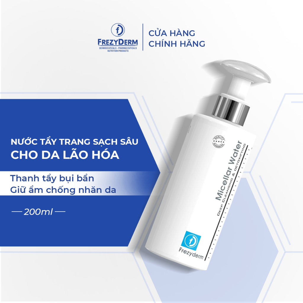 Nước tẩy trang làm sạch sâu cho da lão hóa Frezyderm Micellar Water Active Cleansing 200ml