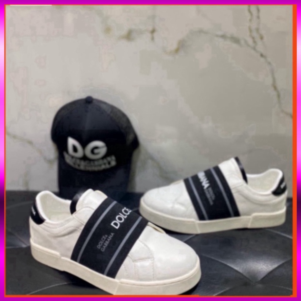 Giày Slipon Dolce Gabbana sc logo tag vải fullbox_2023
