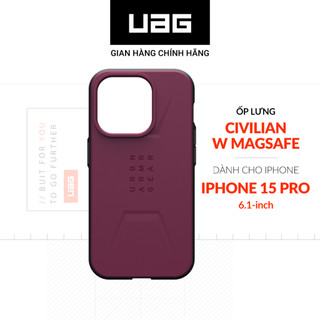 Ốp lưng chống sốc uag civilian hỗ trợ sạc magsafe cho iphone 15 pro