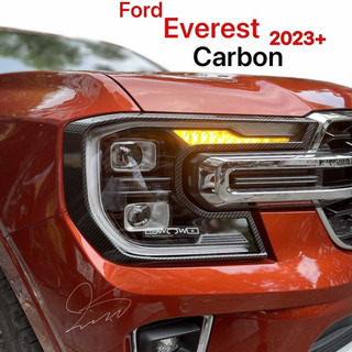 Ốp viền đèn pha xe ford everest 2023 2024 2025 carbon fiber phụ kiện đồ chơi trang trí