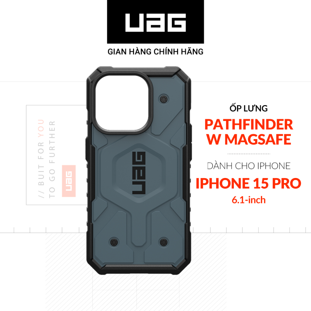 Ốp Lưng Chống Sốc UAG Pathfinder Hỗ Trợ Sạc Magsafe Cho iPhone 15 Pro [6.1 INCH]