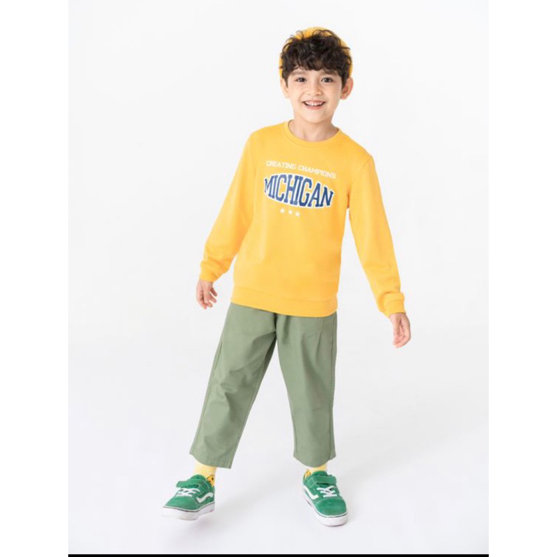 Áo nỉ bé trai phối họa tiết