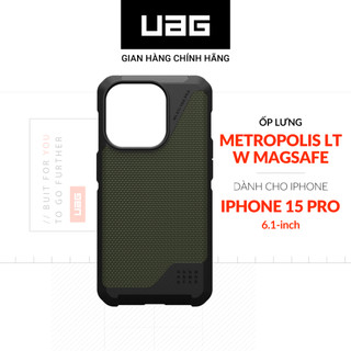 Ốp lưng chống sốc uag metropolis lt hỗ trợ sạc magsafe cho iphone 15 pro