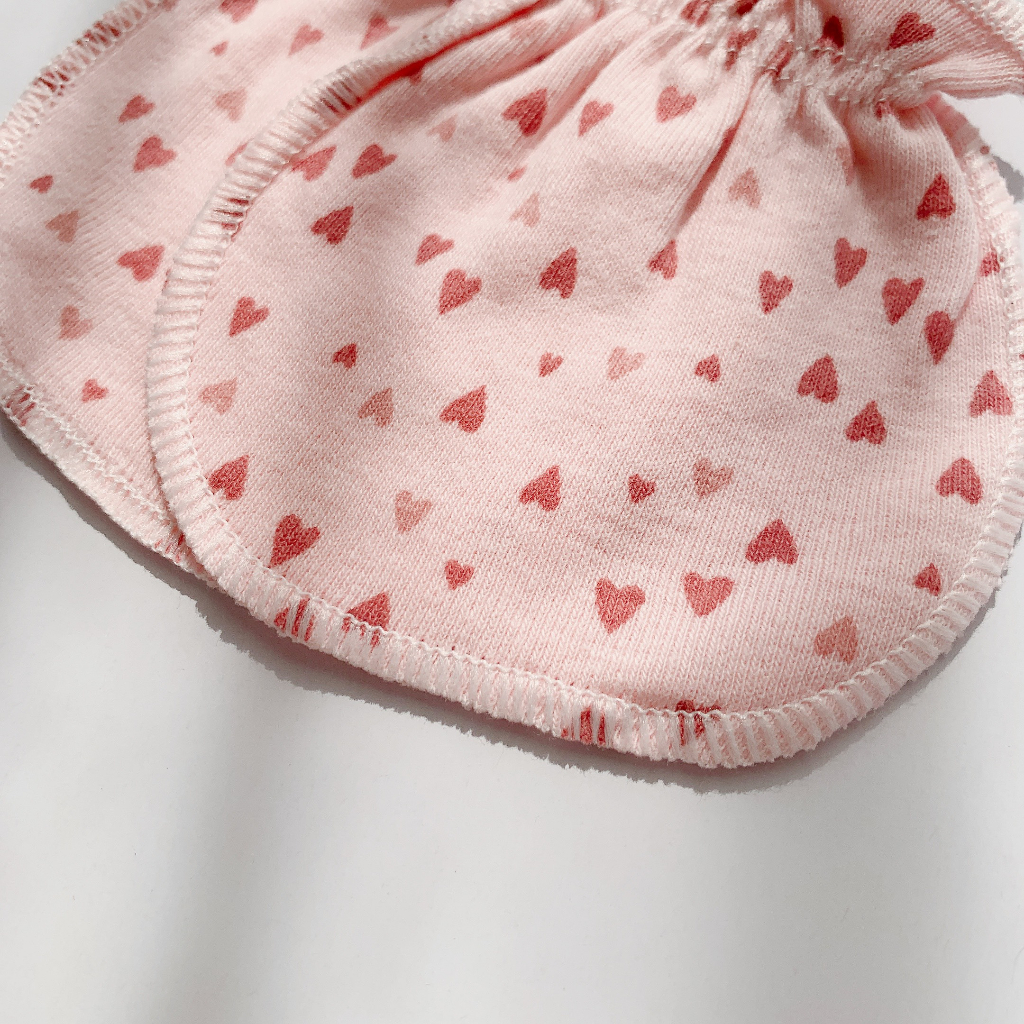 Bao tay sơ sinh HotGa cho bé, bộ 3 đôi / túi, cotton mềm mại dạng bo chun,