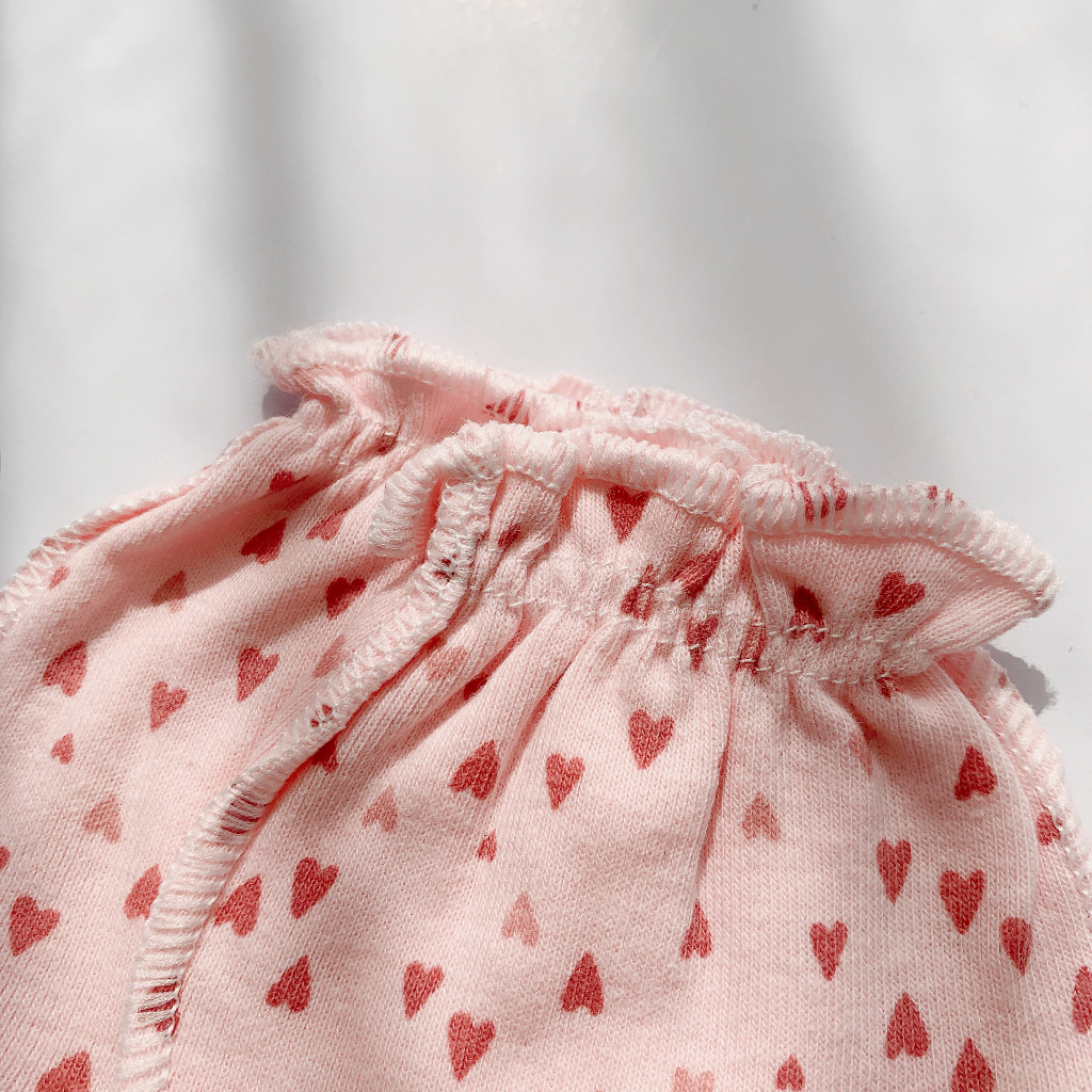Bao tay sơ sinh HotGa cho bé, bộ 3 đôi / túi, cotton mềm mại dạng bo chun, (0-5 tháng, freesize)
